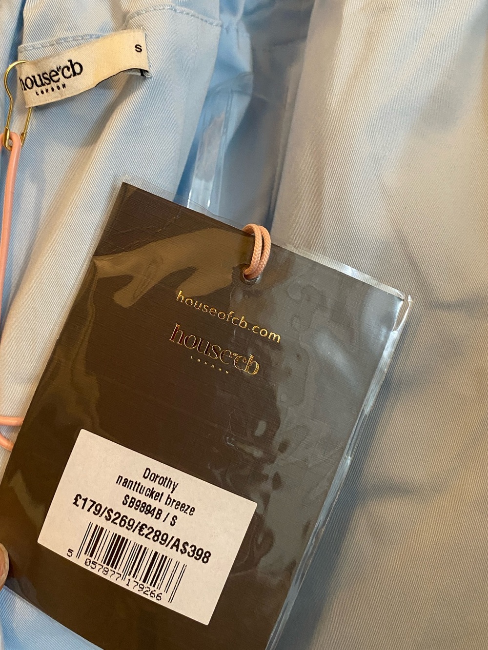 NWT House of CB Dorothy Bustier Dress in light blue color, size Small - Picture 10 of 11